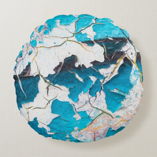 Alte Grunge Wand Texturen und Background-Suchbeben Rundes Kissen (Vorderseite)