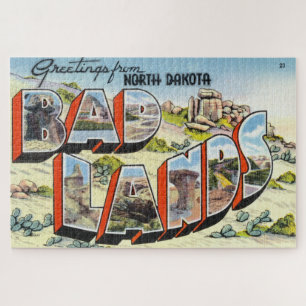 Alte Grüße aus Badlands North Dakota Poste Puzzle