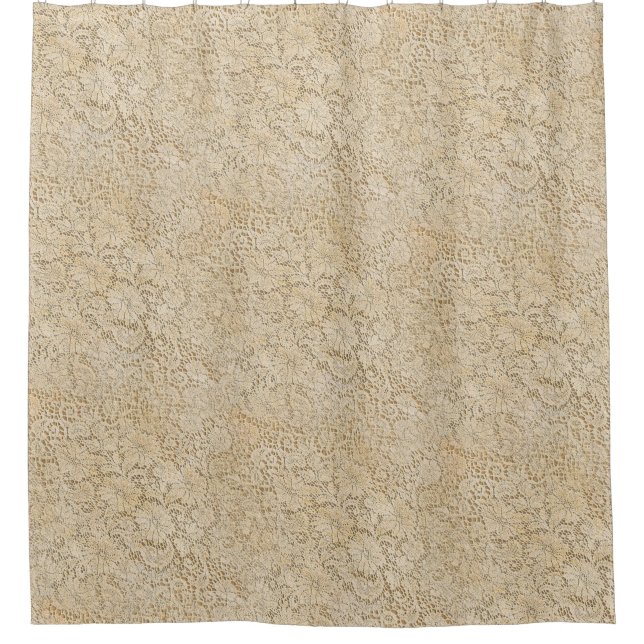 Alte Häkelarbeit-Spitze-Blumenmuster + Ihre Ideen Duschvorhang (Vorderseite)