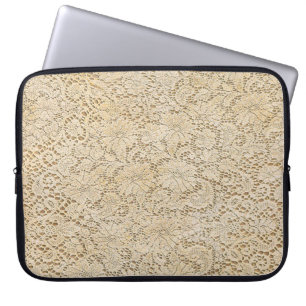 Alte Häkelspitze Blumenmuster + Ihre Ideen Laptopschutzhülle