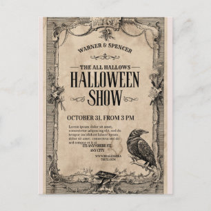 Alte Halloween-Einladung Feiertagspostkarte
