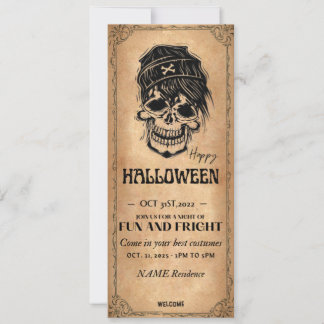 Alte Halloween-Einladung - Kostümfest Einladung