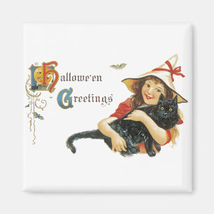 Alte Halloween-Grüße Magnet