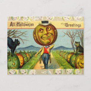 Alte Halloween-Karte Postkarte