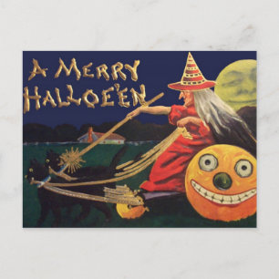 Alte Halloween-Karte Postkarte