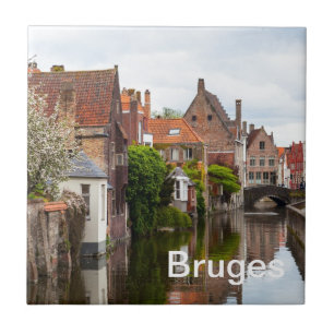 Alte Häuser in Brügge, Belgien Fliese