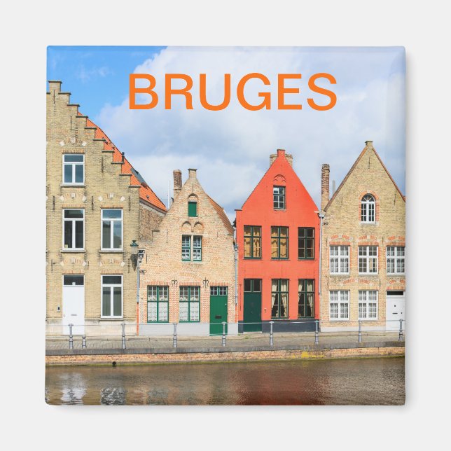 Alte Häuser in Brügge, Belgien Magnet (Vorne)
