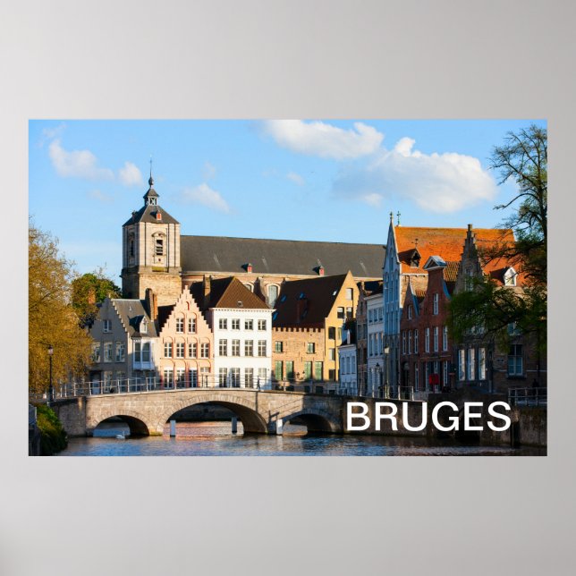 Alte Häuser in Brügge, Belgien Poster (Vorne)