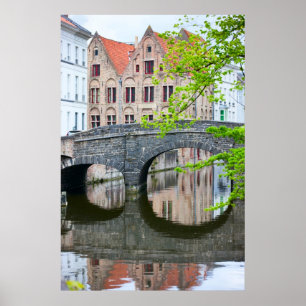 Alte Häuser in Brügge, Belgien Poster