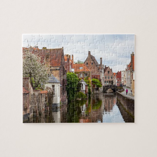 Alte Häuser in Brügge, Belgien Puzzle (Horizontal)