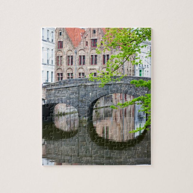 Alte Häuser in Brügge, Belgien Puzzle (Vertikal)