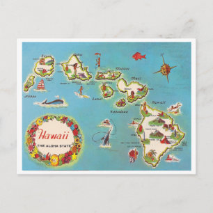 Alte hawaiianische Karte