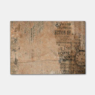 Alte heftige Vintage Zeitung eine Post-it Klebezettel