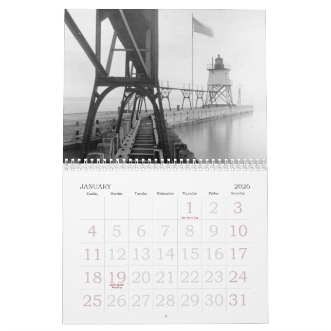 Alte helle Häuser Kalender (Jan 2026)