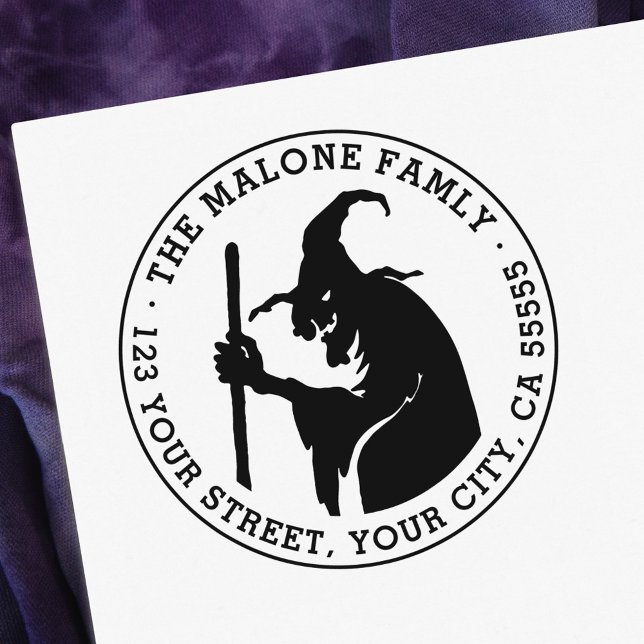 Alte Hexe Halloween Rücksendeadresse Gummi Briefma Gummistempel (Von Creator hochgeladen)