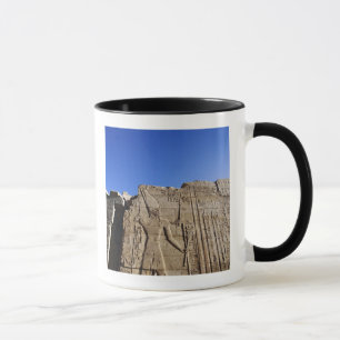 Alte Hieroglyphen an der Wand, Tempel von Karnak, Tasse