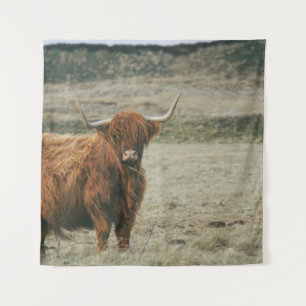 ALTE HIGHLAND-RINDER-KUH-FOTO WANDTEPPICH