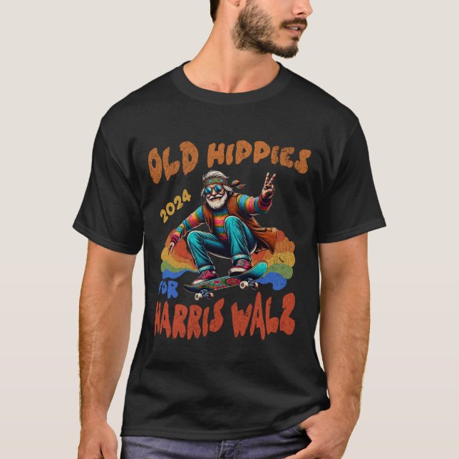 Alte Hippies für Harris Walz 2024 T - Shirt (Vorderseite)