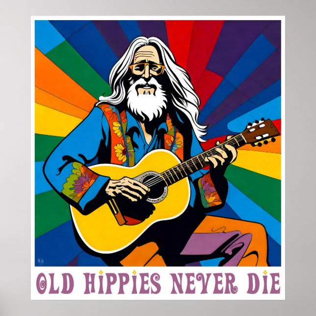 Alte Hippies nie Die Poster (Vorne)