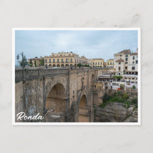 Alte historische Brücke in Ronda, Spanien Postkarte