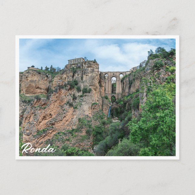 Alte historische Brücke in Ronda, Spanien Postkarte (Vorderseite)