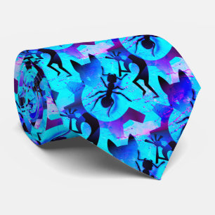 Alte Höhlensymbole im Pop Surrealismus Kunst Krawatte