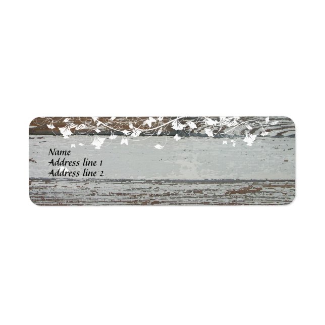 Alte Holzadressen-Labels (Vorne)