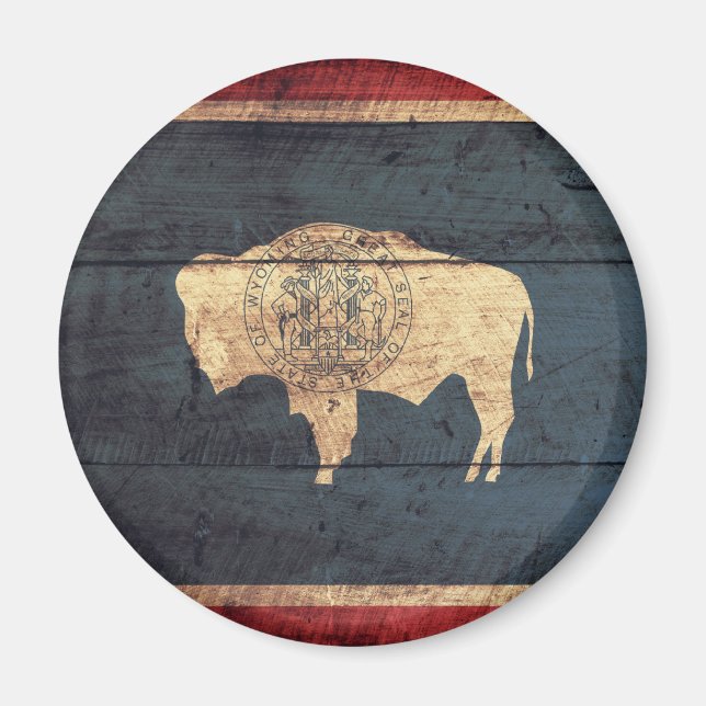 Alte Holzblasenflagge Magnet (Vorne)