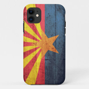 Alte hölzerne Arizona-Flagge iPhone 11 Hülle