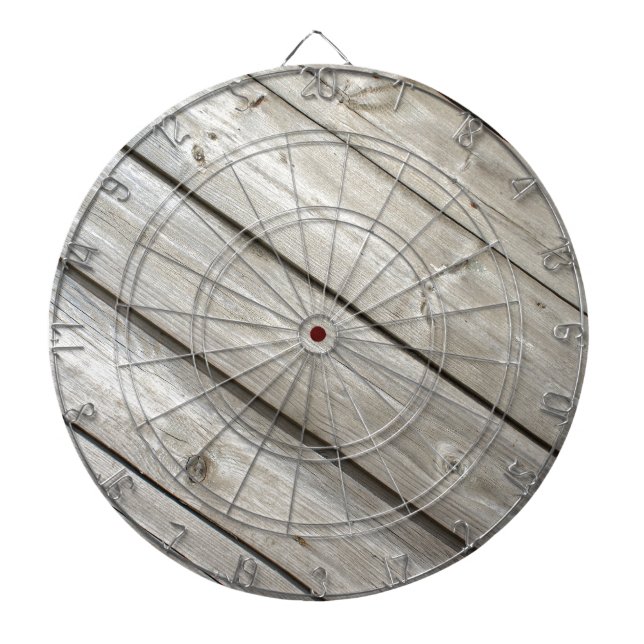 Alte hölzerne Bretter Dartscheibe (vorne)