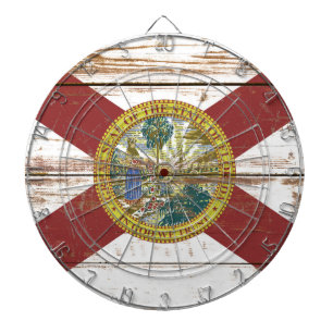 Alte hölzerne Flagge des Bundesstaates Florida Dartscheibe