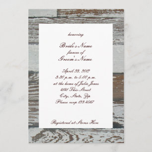 Alte hölzerne Gänseblümchen-Brautparty-Einladung Einladung