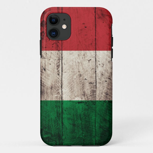 Alte hölzerne Italien-Flagge Case-Mate iPhone Hülle (Rückseite)