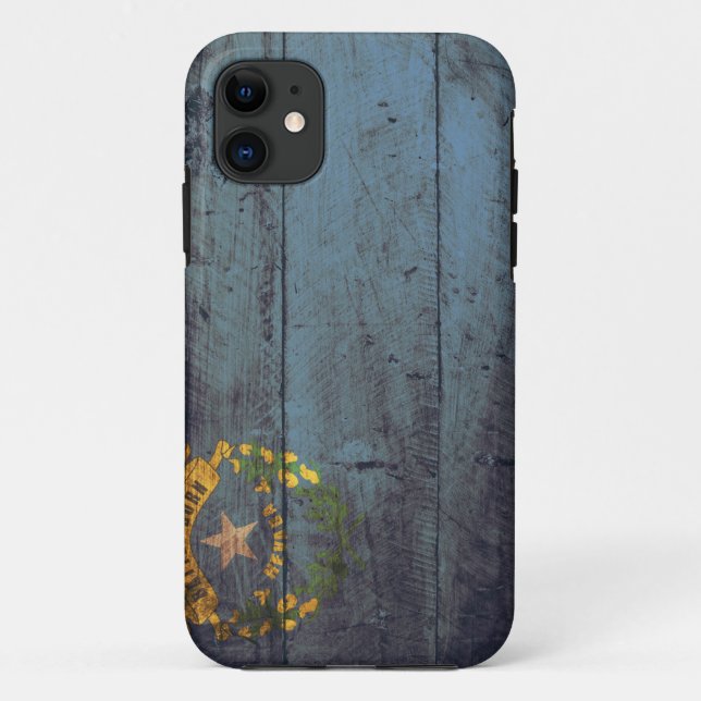Alte hölzerne Nevada-Flagge; Case-Mate iPhone Hülle (Rückseite)