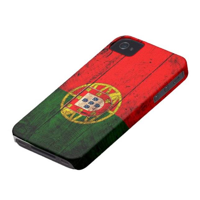 Alte hölzerne Portugal-Flagge Case-Mate iPhone Hülle (unten)