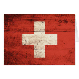 Alte hölzerne Schweizer Flagge