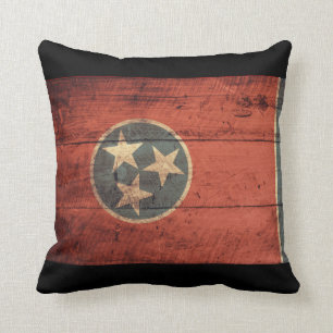 Alte hölzerne Tennessee-Flagge Kissen