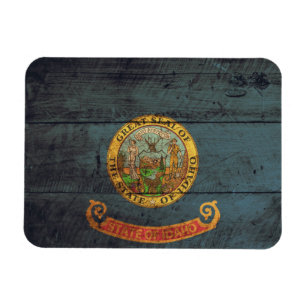 alte Holzflagge Idaho; Magnet