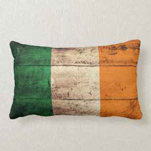Alte Holzflagge Irland Lendenkissen