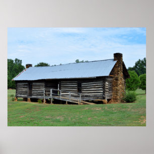 Alte Holzkabine Poster