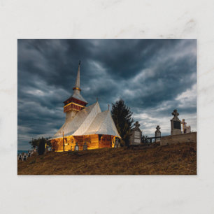 Alte Holzkirche von Chiscau in Rumänien Postkarte