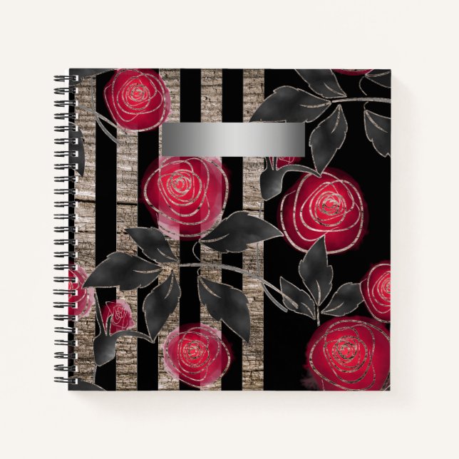 Alte Holzplanken Notizbuch (Vorderseite)