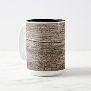 Alte Holzplanken Zweifarbige Tasse