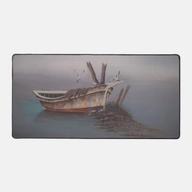 Alte Holzskischule Schreibtischunterlage (Vorderseite)