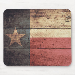 alte Holztexas-Fahne Mousepad