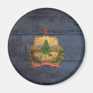 alte Holzvermontflagge; Magnet