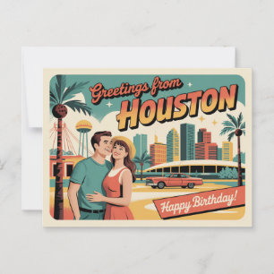 Alte Houston-Ansichtskarte Grüße aus Houston Postkarte
