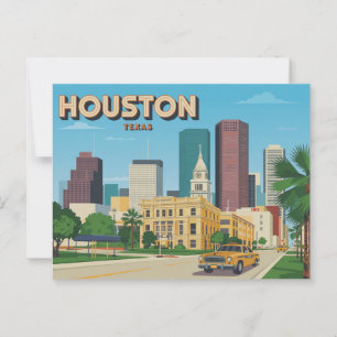 Alte Houston-Ansichtskarte Grüße aus Houston Postkarte