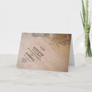 Alte Houston-Karten-Karte Karte