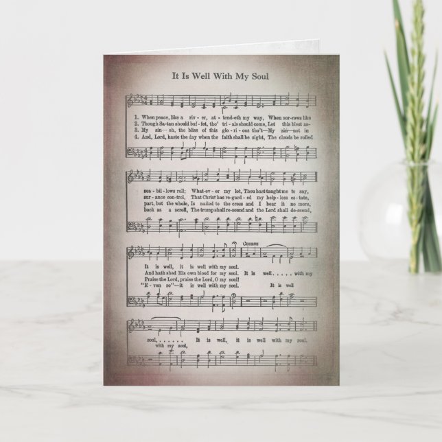 Alte Hymne für Beileid Karte (Vorderseite)